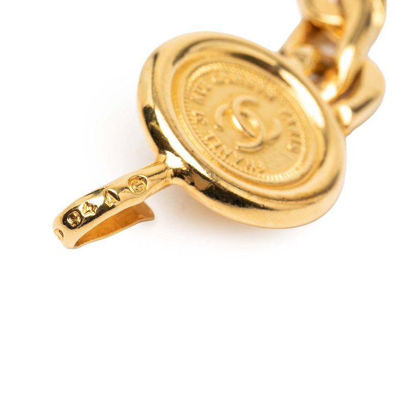 Chanel CC Logo Coin Chain Belt Gold Plated — view 4