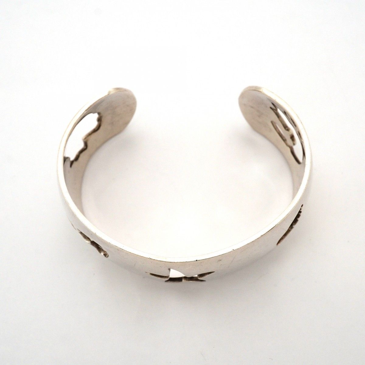 Hermes Bangle Sea Motif 925 Sterling Silver Bracelet — view 3