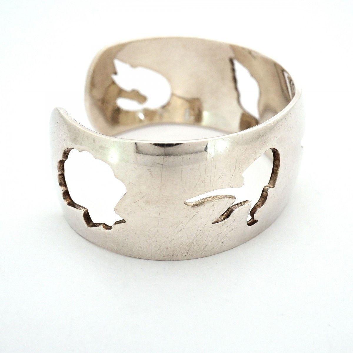 Hermes Bangle Sea Motif 925 Sterling Silver Bracelet — view 8