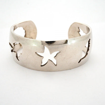 Hermes Bangle Sea Motif 925 Sterling Silver Bracelet — view 9
