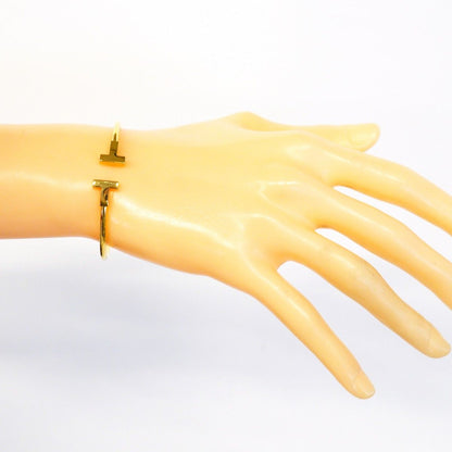 Tiffany & Co Bangle T Wire 18k Yellow Gold Bracelet — view 6