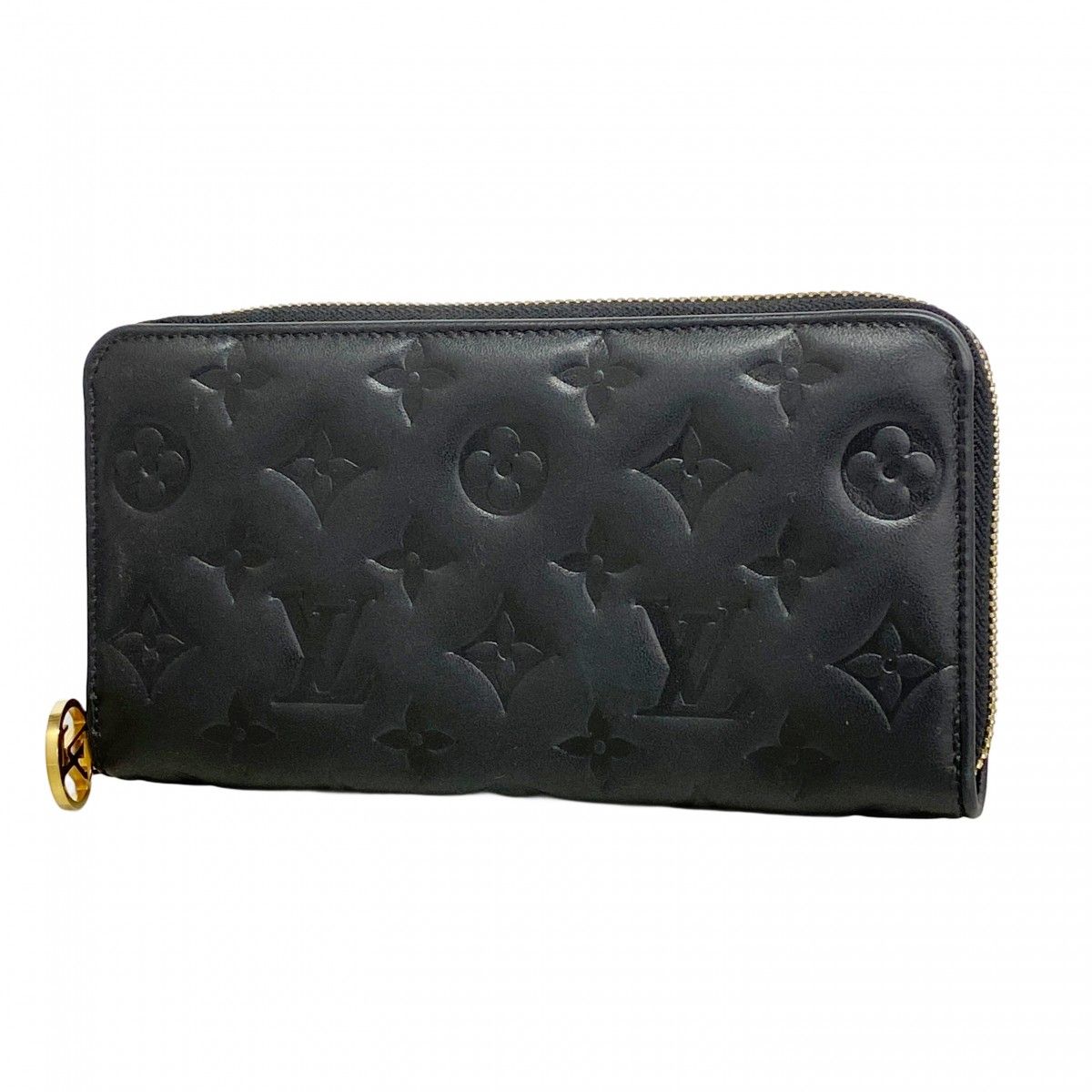 Louis Vuitton Wallet Monogram Embossed Cousin Zippy Noir