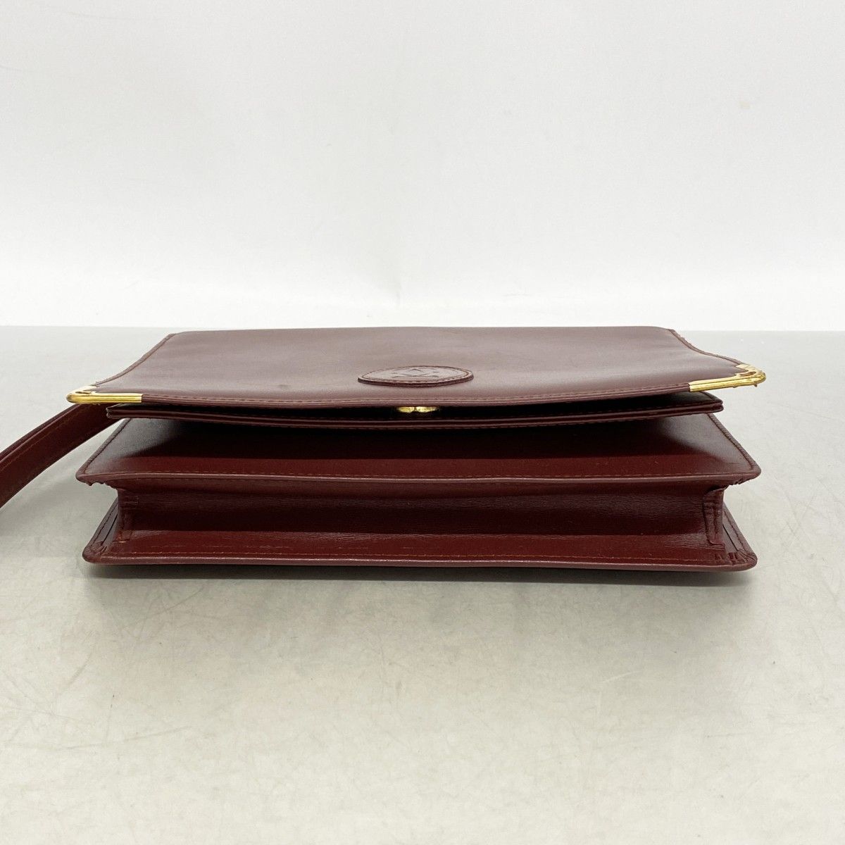 Cartier Clutch Must Leather Bordeaux Gold — view 3