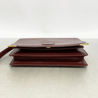 Cartier Clutch Must Leather Bordeaux Gold — view 3