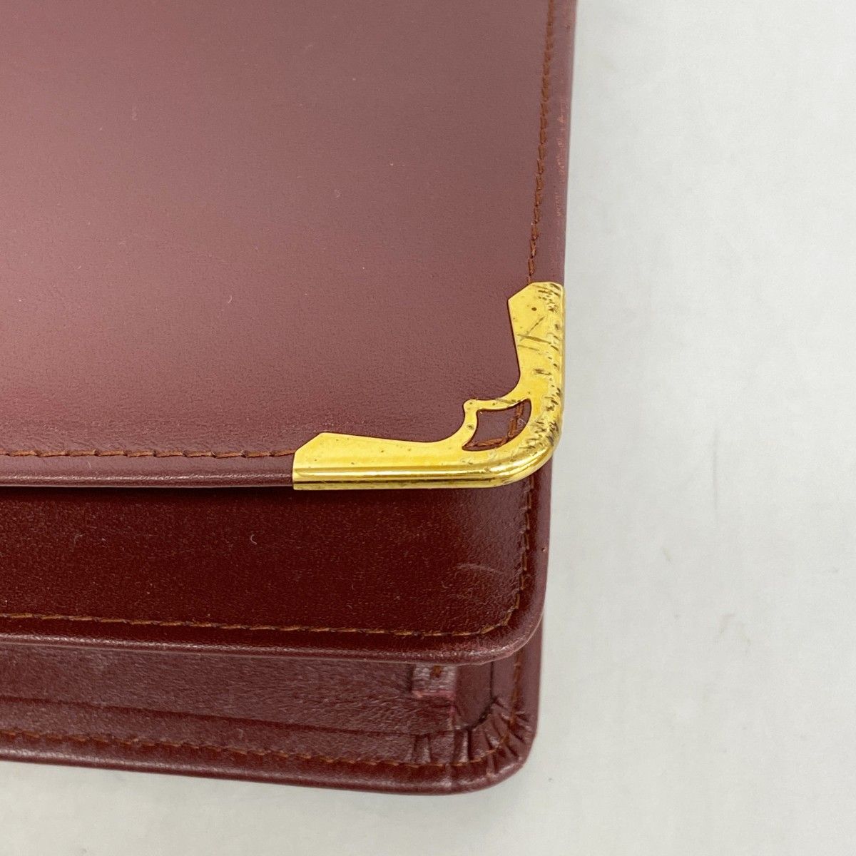 Cartier Clutch Must Leather Bordeaux Gold — view 7
