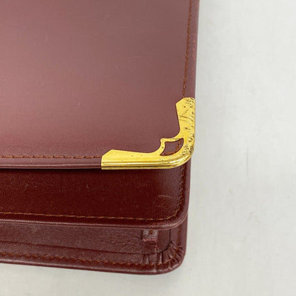 Cartier Clutch Must Leather Bordeaux Gold — view 7