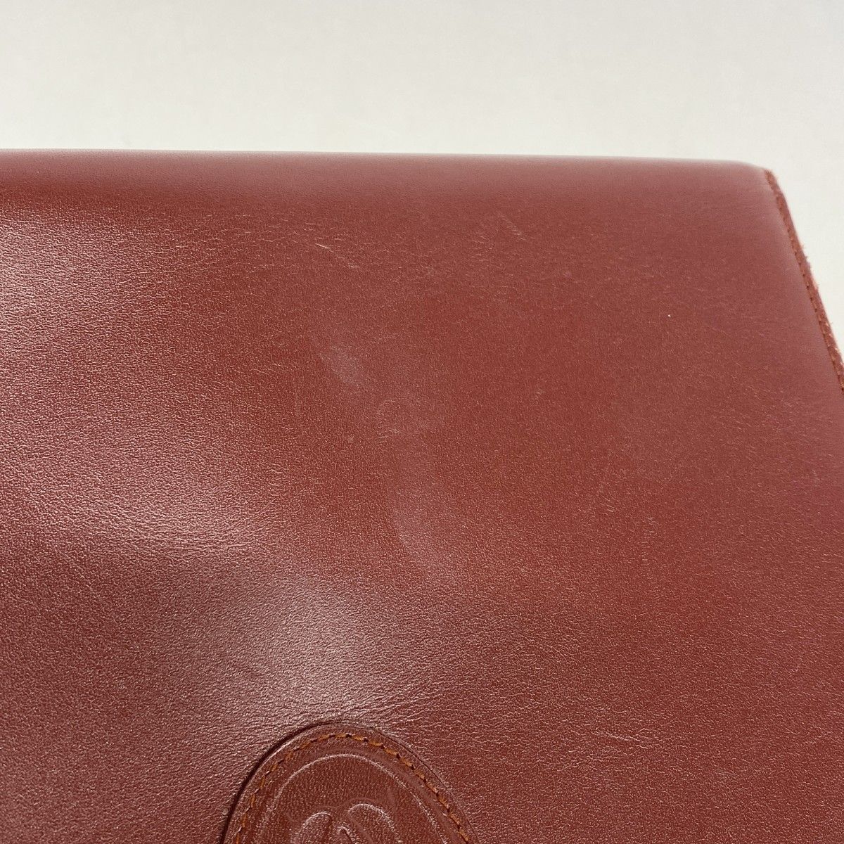 Cartier Clutch Must Leather Bordeaux Gold — view 6