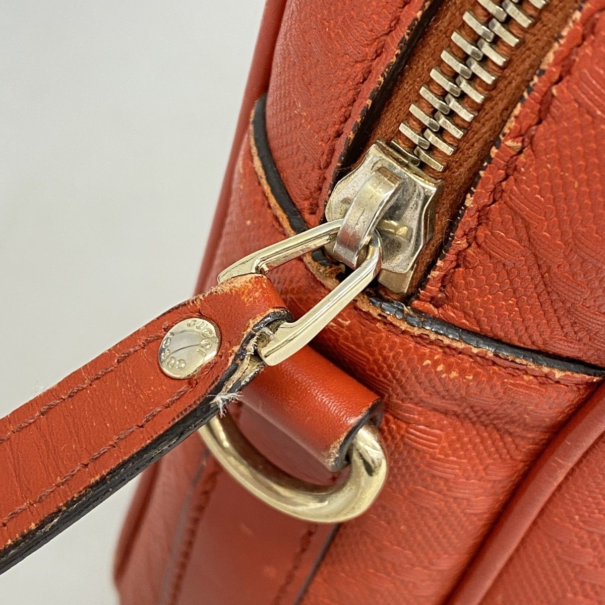 Gucci Business Bag Diamante Orange Gold — view 9