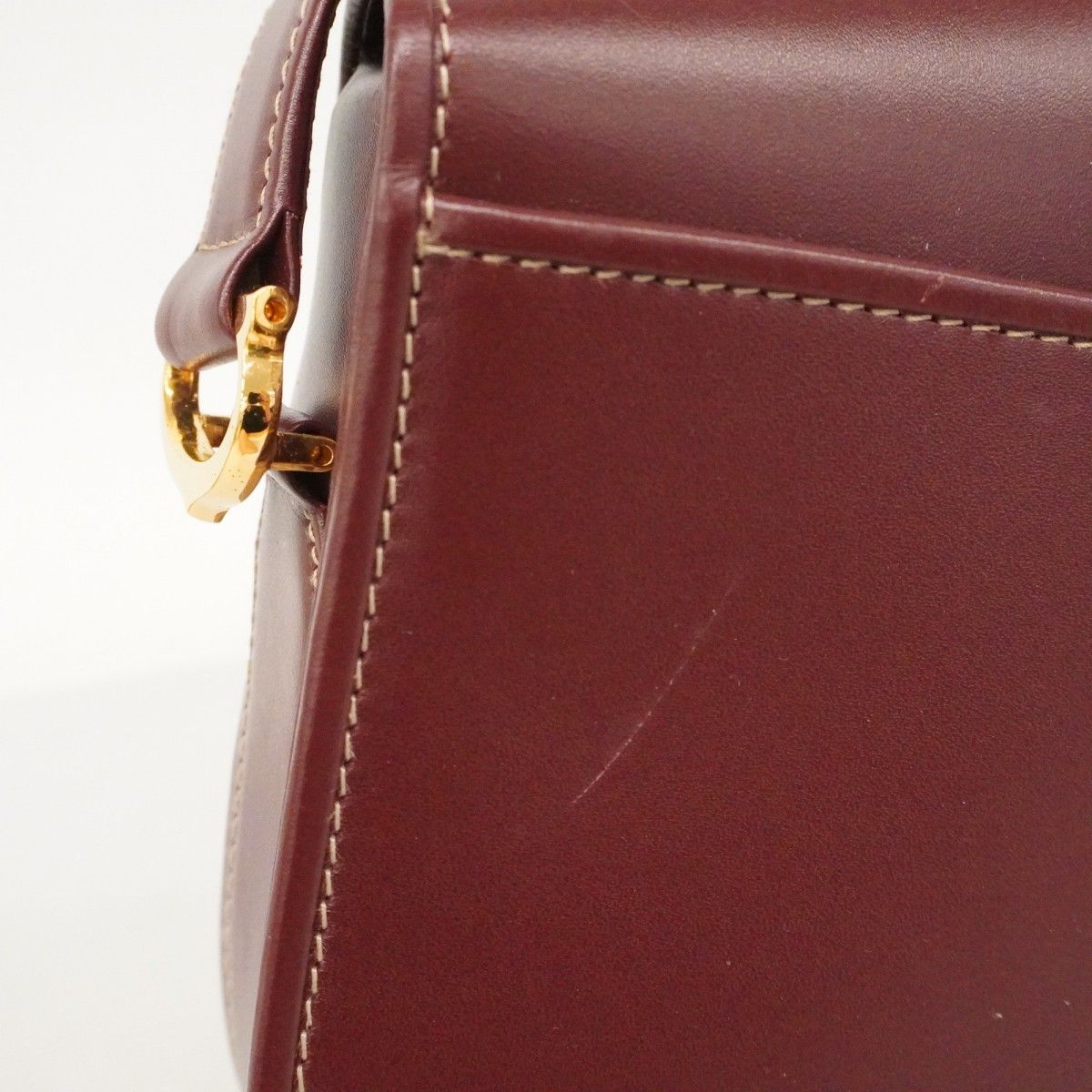 Cartier Shoulder Bag Must Leather Bordeaux Gold — view 6