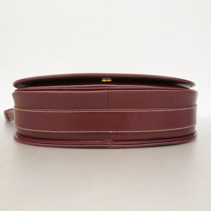 Cartier Shoulder Bag Must Leather Bordeaux Gold — view 3