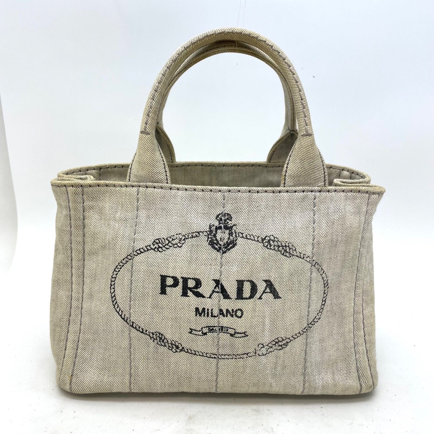 Prada Tote Canapa Canvas Travel
