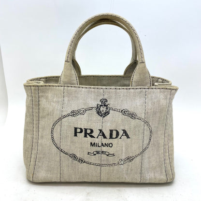 Prada Tote Canapa Canvas Travel