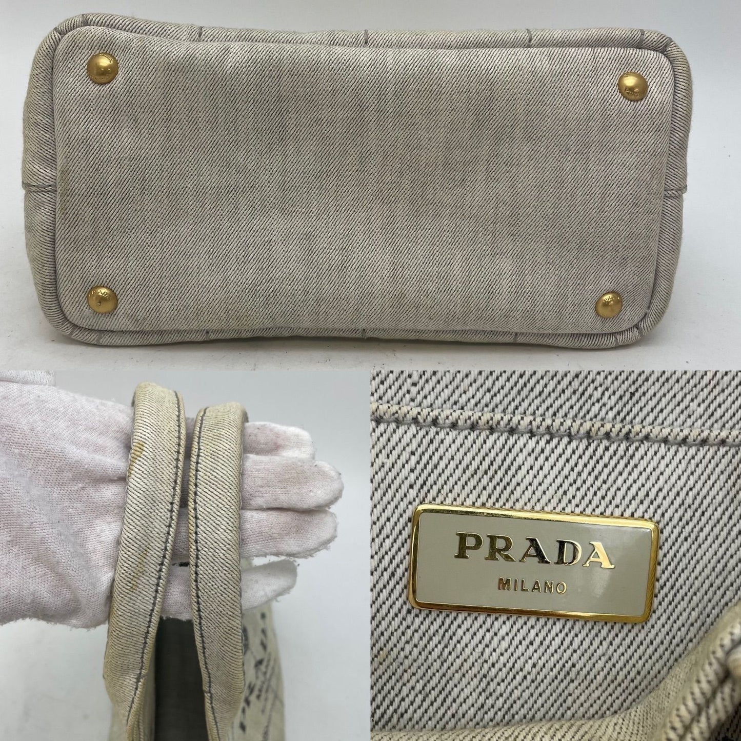 Prada Tote Canapa Canvas Travel — view 4