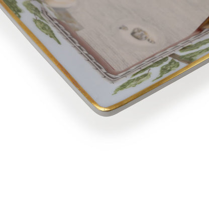 Hermes Ashtray Tray Case Karesansui Japanese Garden Ceramic White Bordeaux — view 3