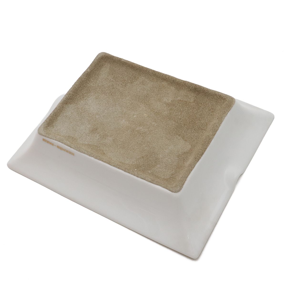 Hermes Ashtray Tray Case Floral Pattern Camellia Ceramic White Red Green Yellow — view 2