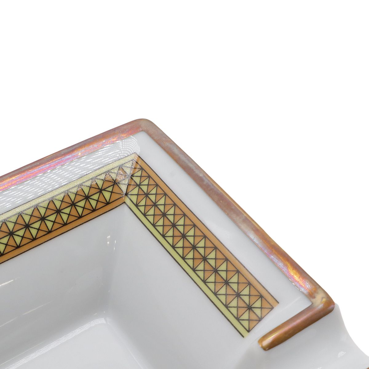 Hermes Ashtray Tray Case Horse Animal Star Ceramic White Master — view 3