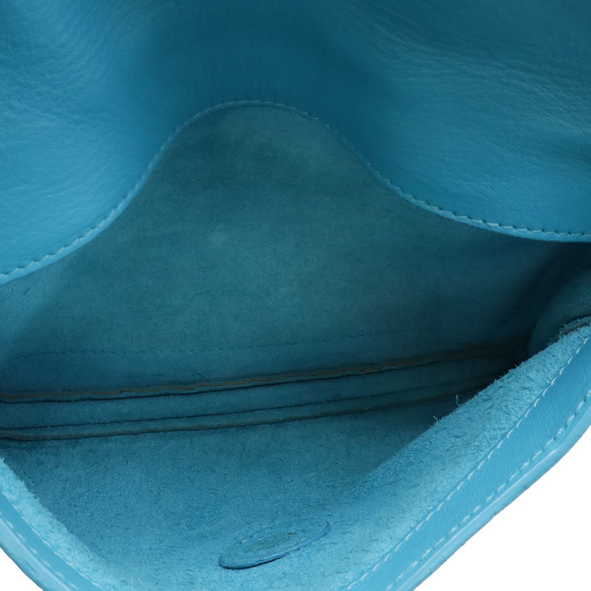 Balenciaga Paper Triple XS Shoulder Bag Pochette 2-Way Clutch Leather Turquoise — view 8