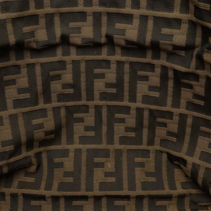 Fendi Zucca Pattern Braided Tote Shoulder Leather Dark Brown — view 7