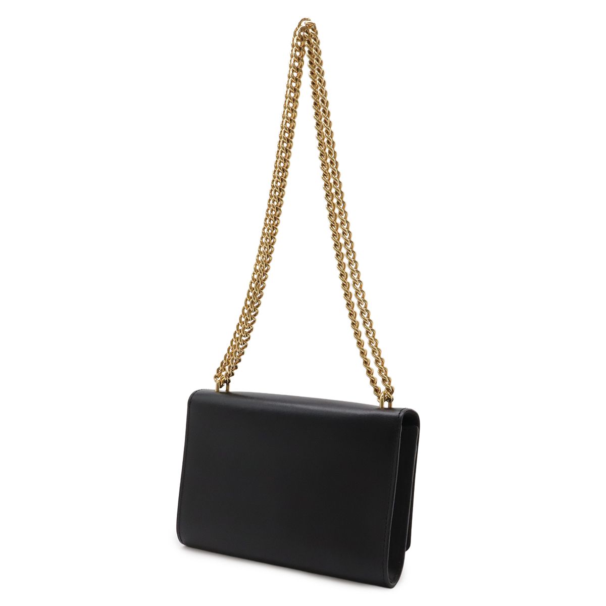 Louis Vuitton Pochette e MM Chain Shoulder Bag Crossbody Leather Noir Black — view 2