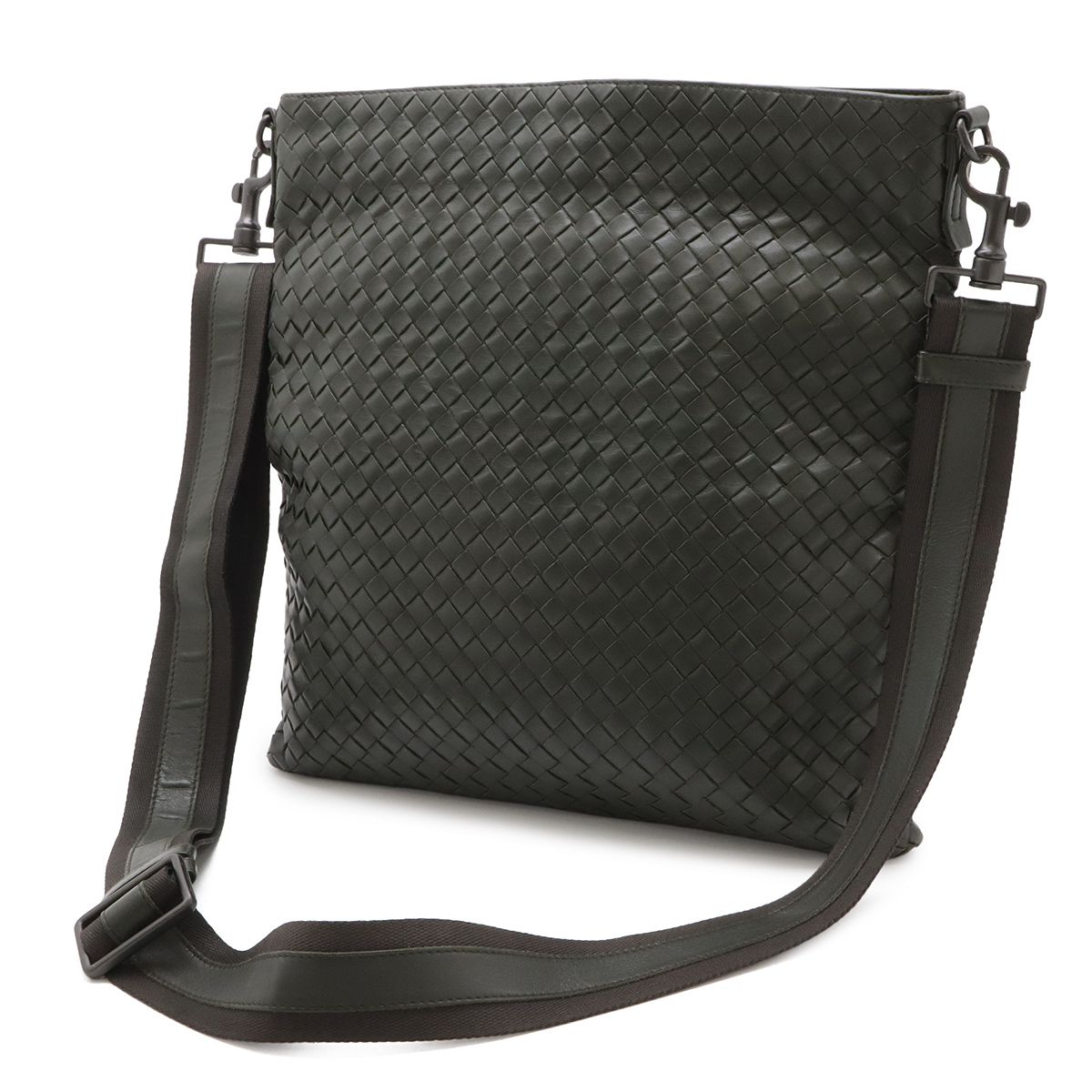 Bottega Veneta Intrecciato Shoulder Bag Crossbody Leather Dark Brown — view 2