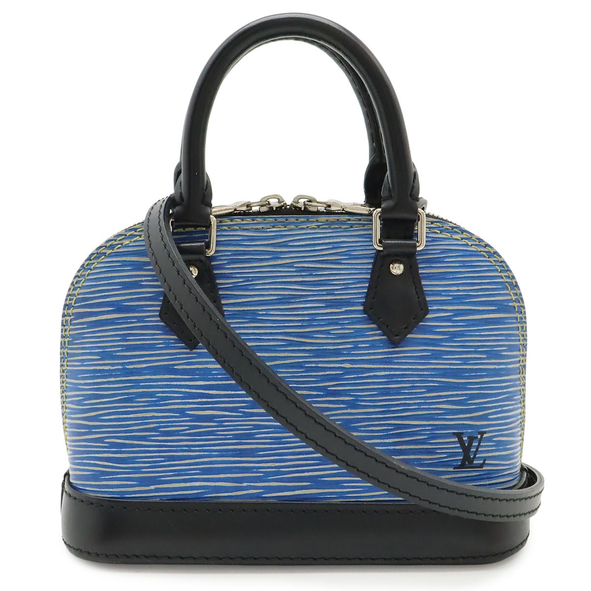 Louis Vuitton Epi Denim Nano Alma Mini Bag 2-Way Light Blue