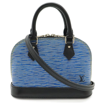 Louis Vuitton Epi Denim Nano Alma Mini Bag 2-Way Light Blue