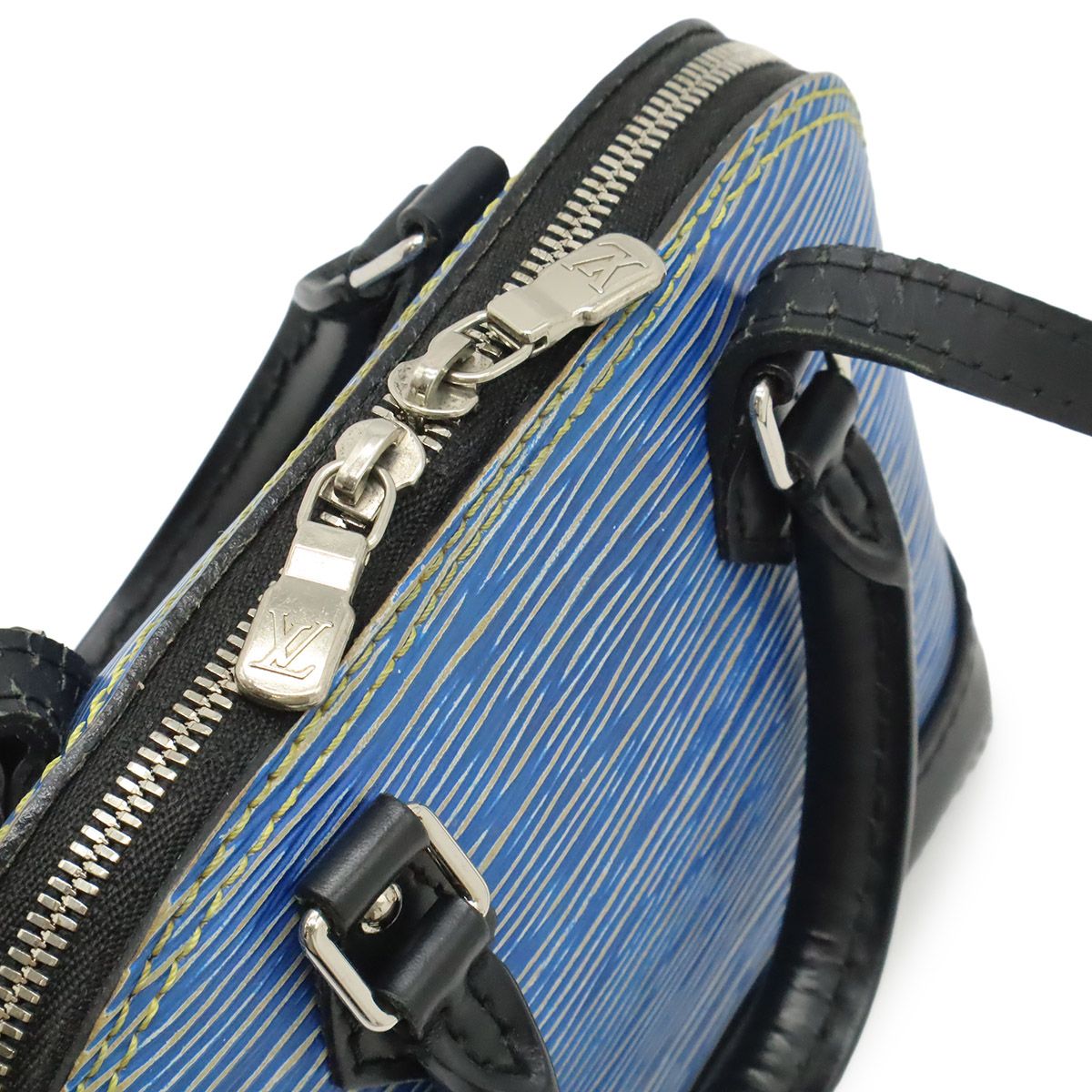Louis Vuitton Epi Denim Nano Alma Mini Bag 2-Way Light Blue — view 7