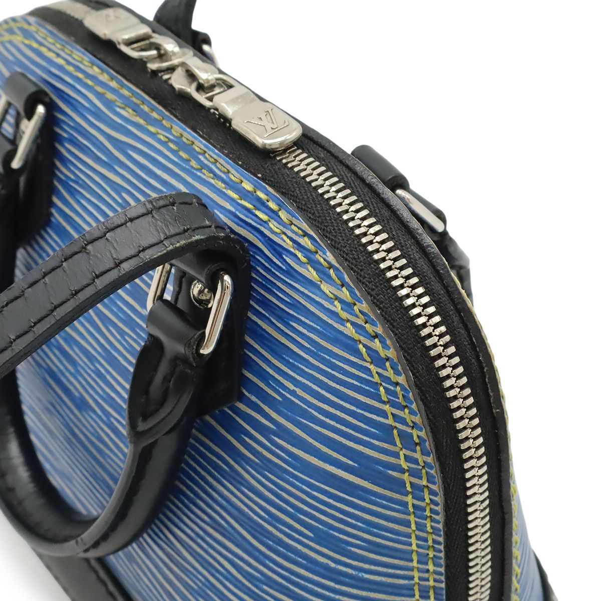 Louis Vuitton Epi Denim Nano Alma Mini Bag 2-Way Light Blue — view 4