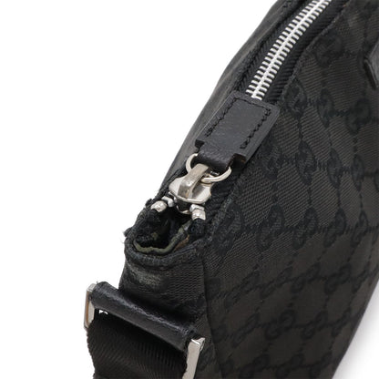 Gucci GG Canvas Shoulder Bag Crossbody Leather Black — view 4