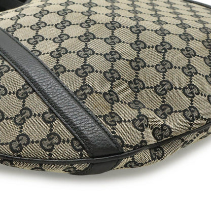 Gucci GG Canvas Tote 2-Way Shoulder Bag Crossbody Leather Beige Black Gold — view 3