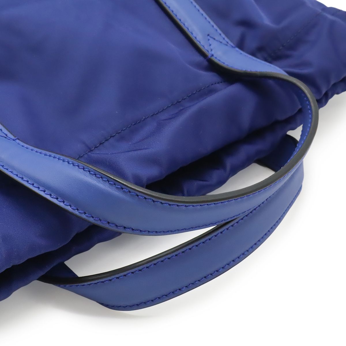 Fendi Logo Face Drawstring Backpack Nylon Leather Navy Blue Multicolor — view 4