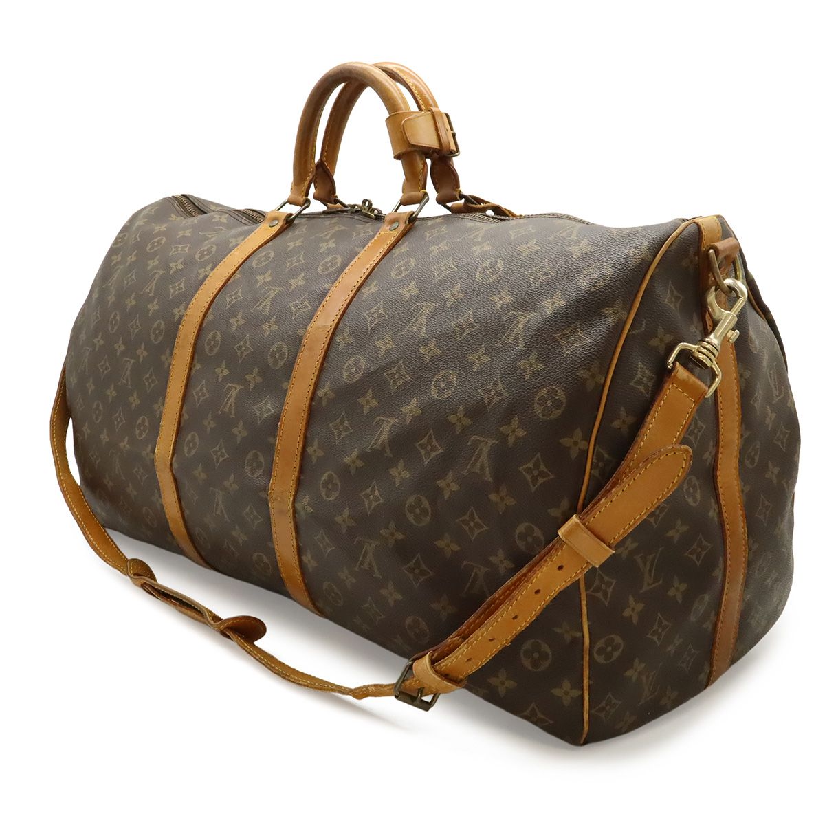 Louis Vuitton Monogram Keepall Bandouliere 60 Boston Bag Travel Purse 2-Way — view 2