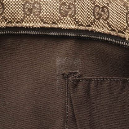 Gucci GG Canvas Sherry Line Shoulder Bag Crossbody Leather Khaki Beige Dark — view 7