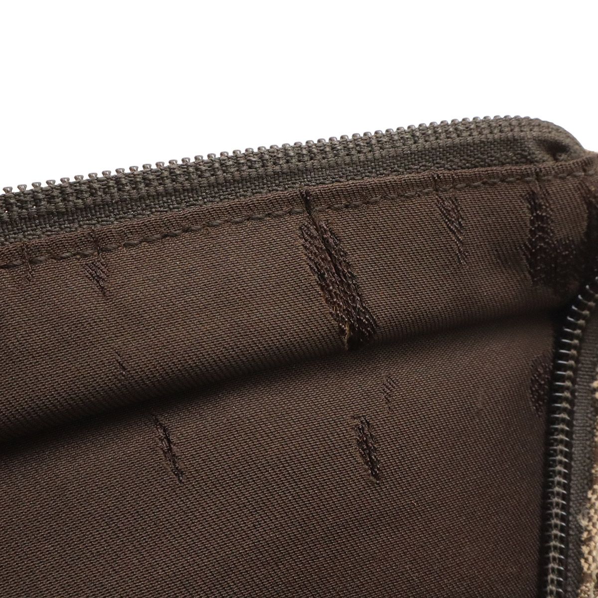 Gucci GG Canvas Sherry Line Shoulder Bag Crossbody Leather Khaki Beige Dark — view 9