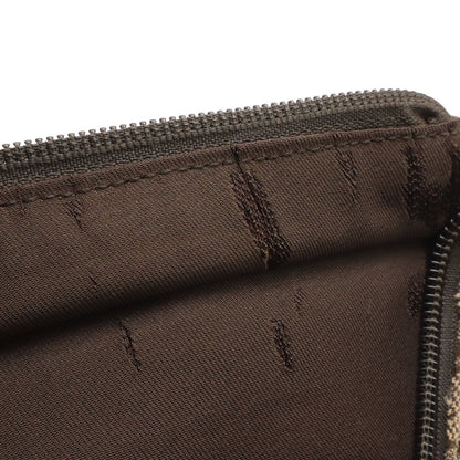 Gucci GG Canvas Sherry Line Shoulder Bag Crossbody Leather Khaki Beige Dark — view 9