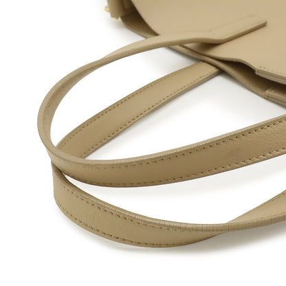 Saint Laurent Paris YSL Yves Toy Shopping Tote 2-Way Shoulder Leather Beige — view 4