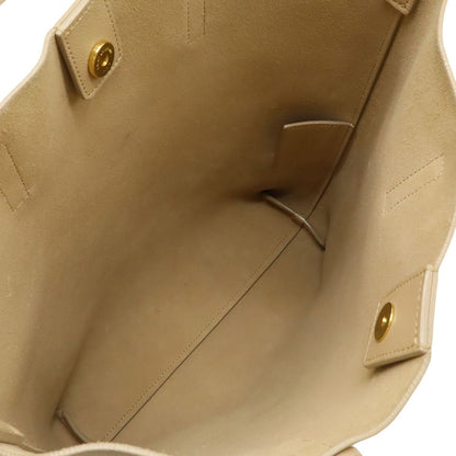 Saint Laurent Paris YSL Yves Toy Shopping Tote 2-Way Shoulder Leather Beige — view 7