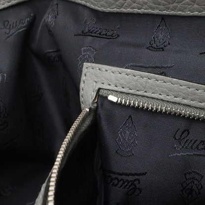 Gucci GG Neoprene Tote Shoulder Bag Nylon Leather Light Gray — view 7