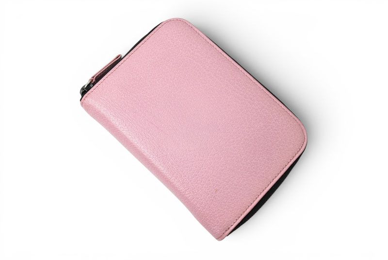 Prada System Notebook Cover Zip Around Leather Pink Bible Agenda — view 3