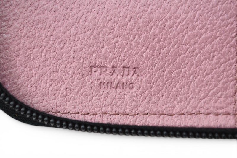 Prada System Notebook Cover Zip Around Leather Pink Bible Agenda — view 8