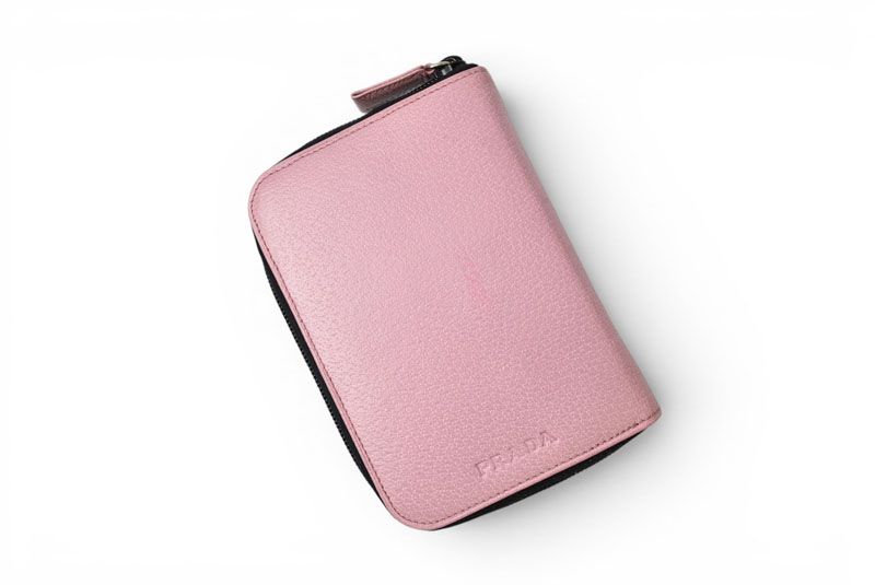 Prada System Notebook Cover Zip Around Leather Pink Bible Agenda — view 2