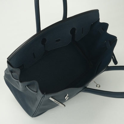Hermes Birkin 35 Tote Togo Blue de Malte Navy Silver — view 9