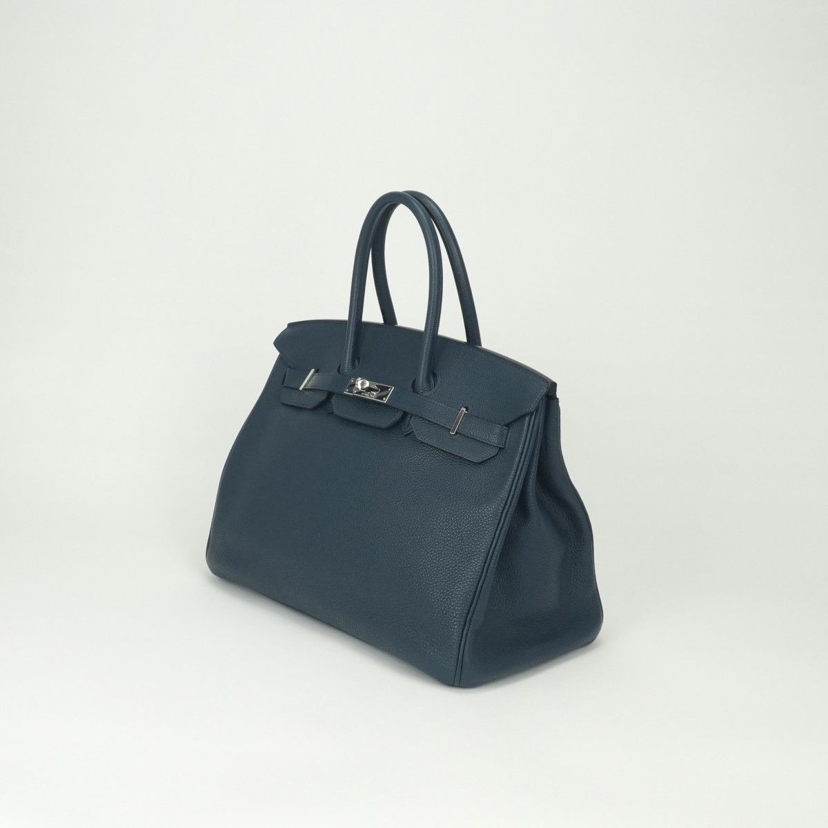 Hermes Birkin 35 Tote Togo Blue de Malte Navy Silver — view 2
