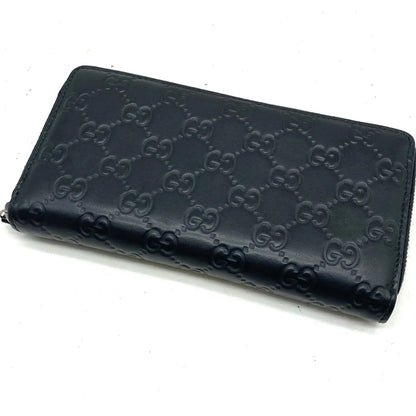 Gucci Wallet Guccissima Round Micro GG Leather Black — view 2
