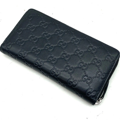 Gucci Wallet Guccissima Round Micro GG Leather Black — view 3