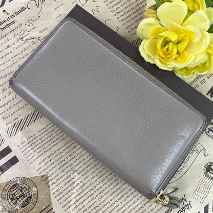 Gucci Wallet Interlocking GG Marmont Leather Gray Ju — view 3