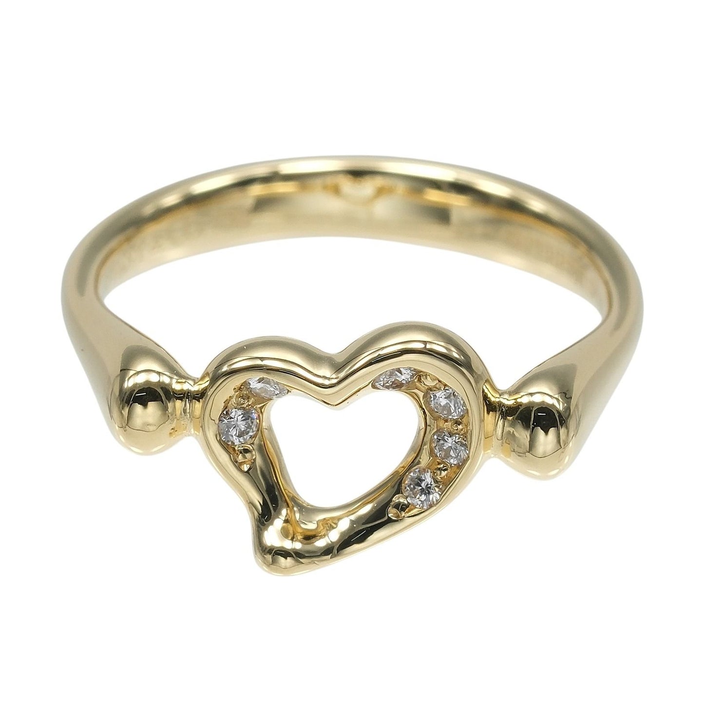 Tiffany & Co Open Heart Gold Diamond Ring — view 6
