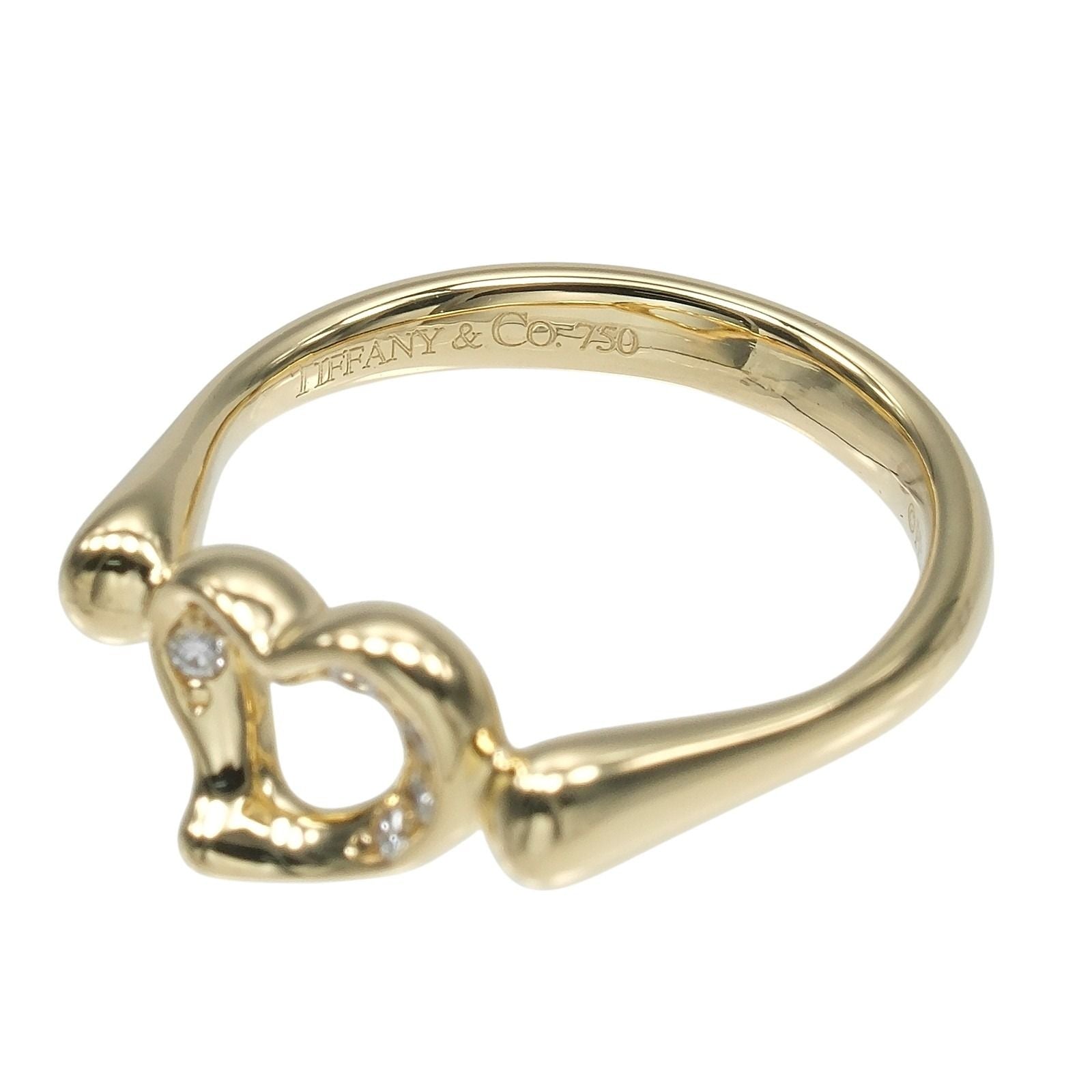 Tiffany & Co Open Heart Gold Diamond Ring — view 5