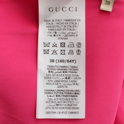 Gucci Wool Silk Skirt Pink 38 — view 9