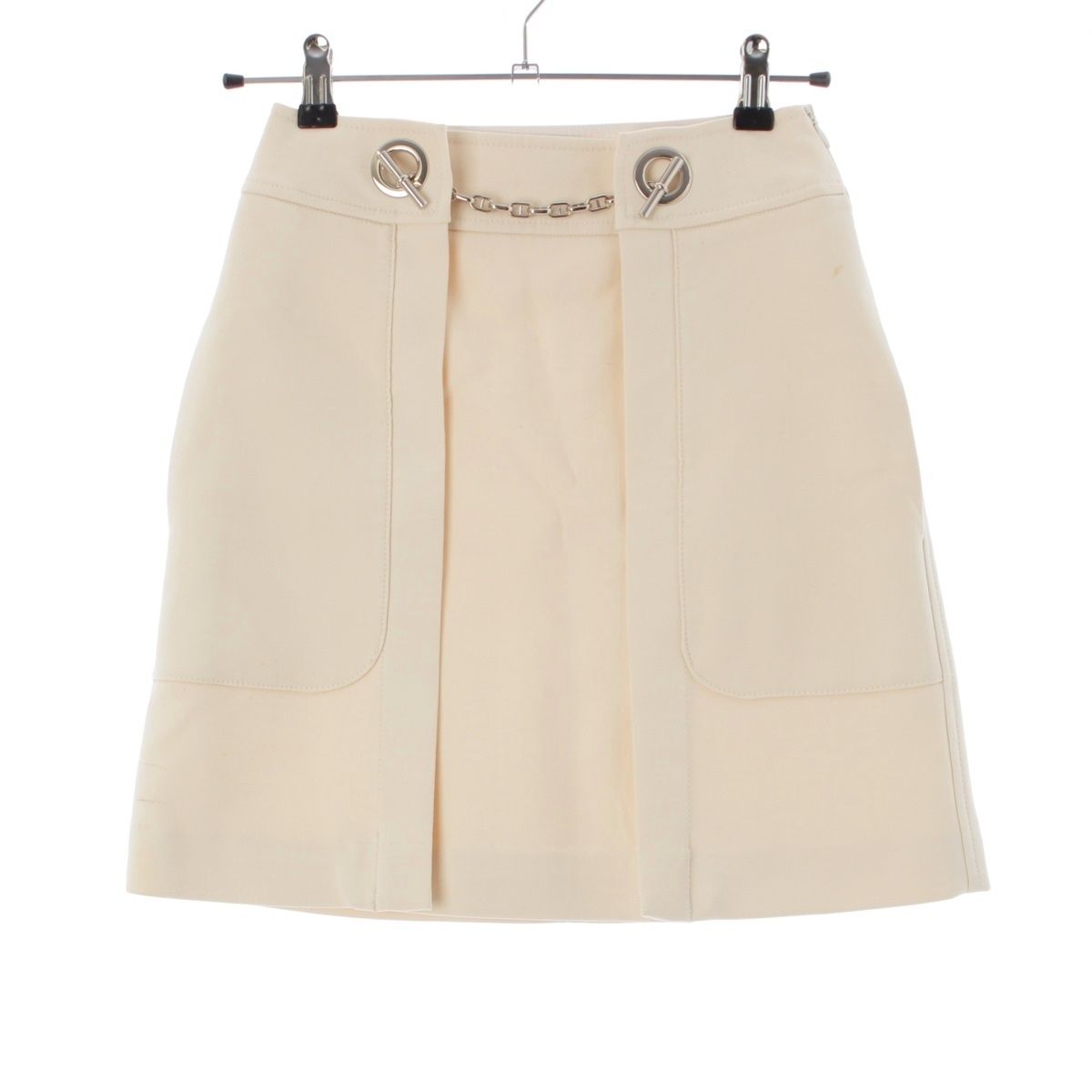 Hermes Chaine D'ancre Skirt White 34